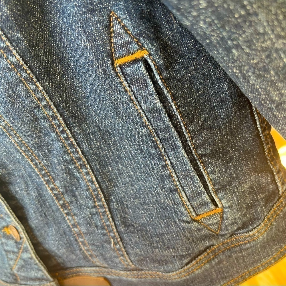 Jockey Person to Person Stretch Denim Jacket Women's Ink Wash Classic Size S - Picture 4 of 10